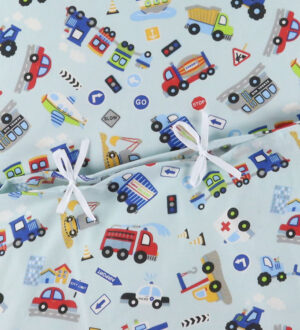 Nørgaard Madsens Sengetøj - Junior - Trafik - Lyseblå