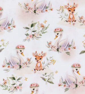 Nørgaard Madsens Sengetøj - Poplin - Junior - Hvid m. Svane