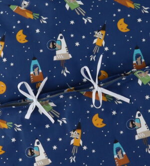 Nørgaard Madsens Sengetøj - Voksen - Blå m. Runraketter