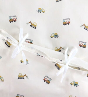 Nørgaard Madsens Sengetøj - Voksen - Hvid m. Arbejdsmaskiner