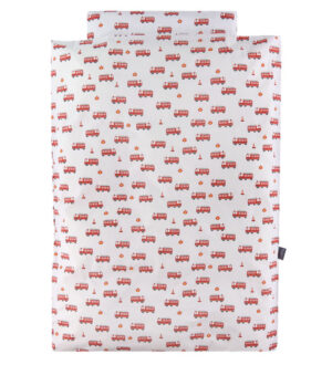 Nørgaard Madsens Sengetøj - Voksen - Hvid m. Brandbiler