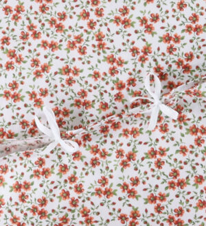 Nørgaard Madsens Sengetøj - Voksen - Hvid m. Røde Blomster