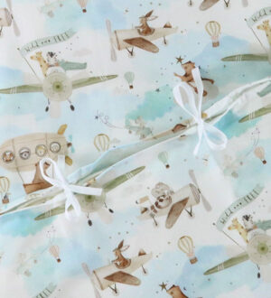 Nørgaard Madsens Sengetøj - Voksen - Lyseblå m. Helikoptere