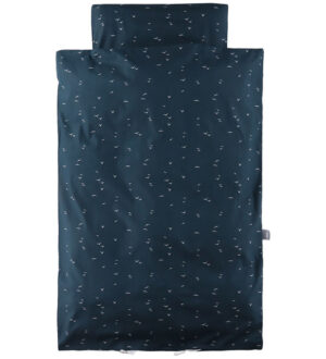 Nørgaard Madsens Sengetøj - Voksen - navy m. Hvide Fugle