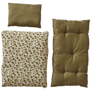 OYOY Dukkesengetøj m. Madras - Kløver - Olive