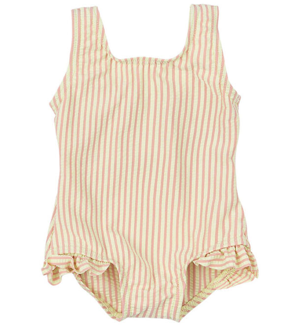 Petit Piao Badedragt - Butterfly - Bright Rose/Hvid