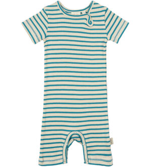 Petit Piao Sommerdragt - Rib - Modal - Turquise/Dark Off White