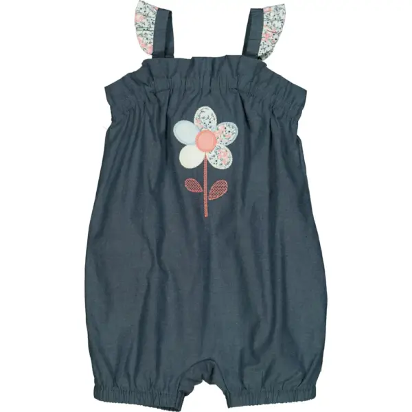 Petit sommerdragt med en blomst - Chambray - 56