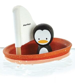 PlanToys Badelegetøj - Båd m. Pingvin