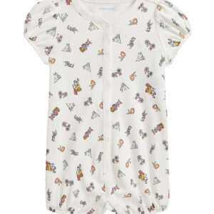 Polo Ralph Lauren Sommerdragt - Hvid m. Sommerprint