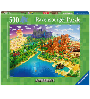 Ravensburger Puslespil - 500 Brikker - World of Minecraft