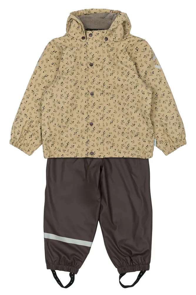 Regnsæt m. Fleece - Cornstalk - 98 CM