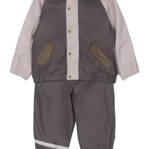Regnsæt m. Fleece - Sparrow - 4 ÅR