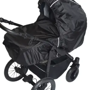 Regnslag til barnevogn m. lynlås 90-100 cm