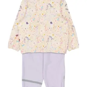 Regntøj PU m. Seler - Butterfly AOP - 110