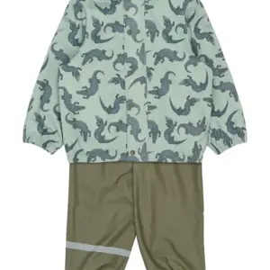 Regntøj PU m. Seler - Croco AOP - 74