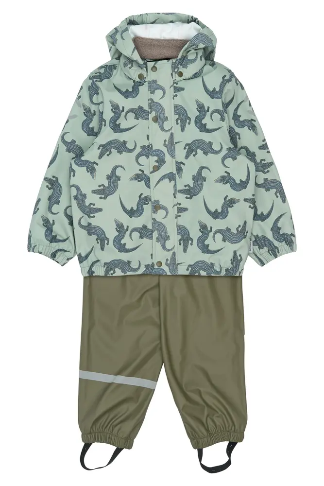 Regntøj PU m. Seler - Croco AOP - 74