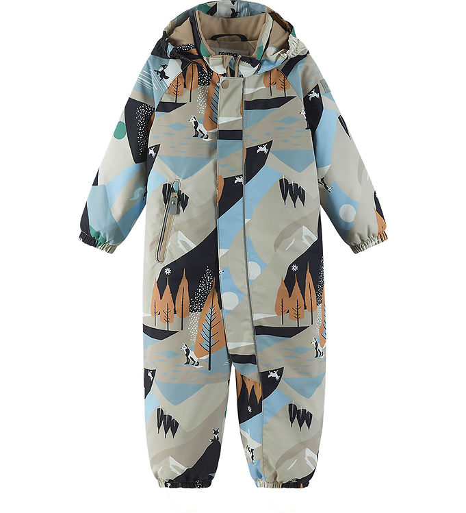 Reima Flyverdragt - Puhuri - Earthy Beige m. Print