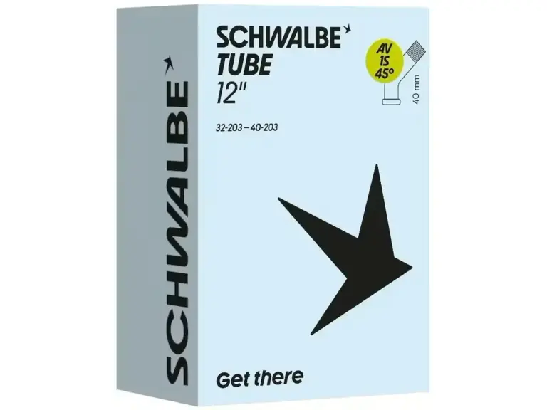 Schwalbe slange 12" (32/40-203) med 45 graders bøjning Autoventil AV1S