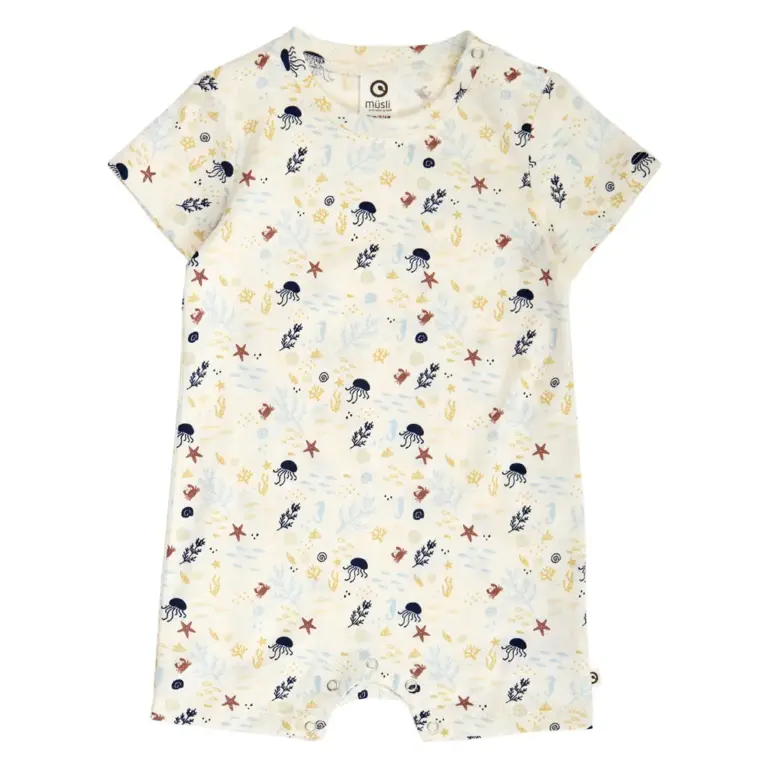 Sea Printet Sommerdragt - Tofu/ Hemp/ Navy - 62