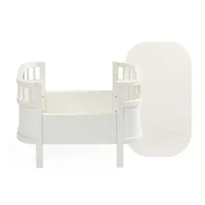 Sebra Dukkesengen + madras, hvid