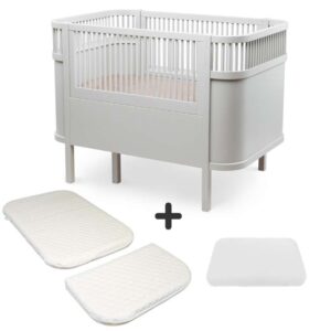 Sebra Klassisk Stone Grey (m. Kid'oh Madras, Bundle 1) Babyseng
