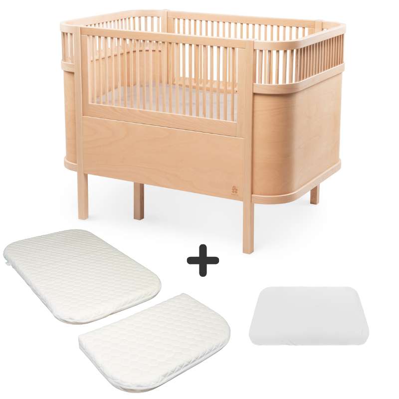 Sebra Sengen - Klassisk - Wooden Edition - m. Kid'oh Madras - Bundle 1