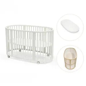 Sleepi inkl. madras, lagen og sengerand - Hvid