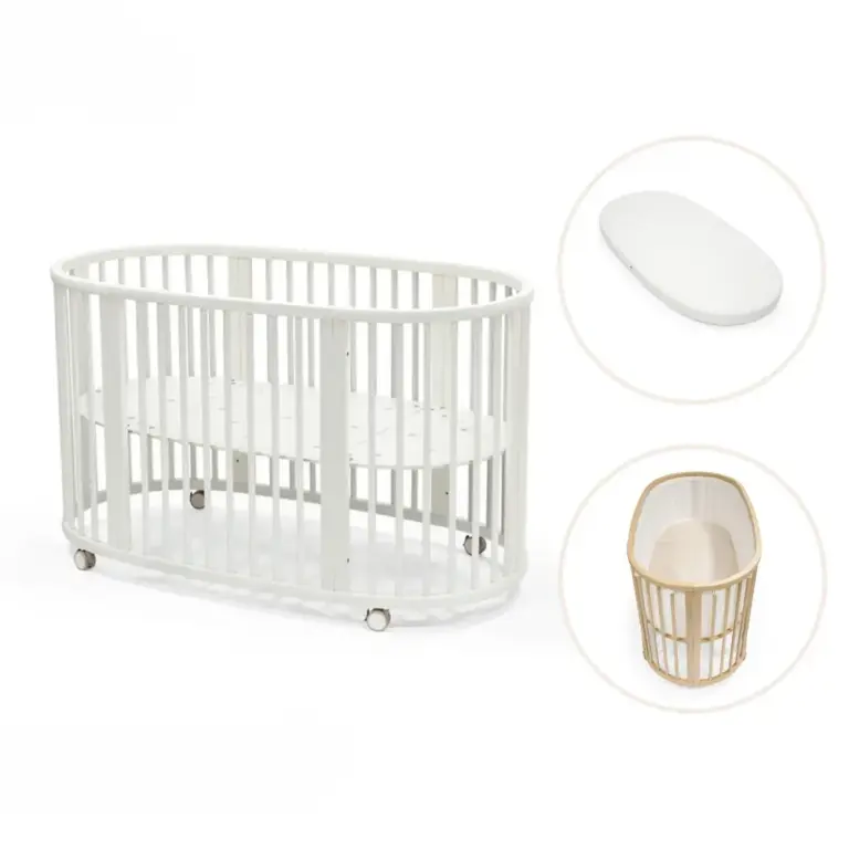 Sleepi inkl. madras, lagen og sengerand - Hvid