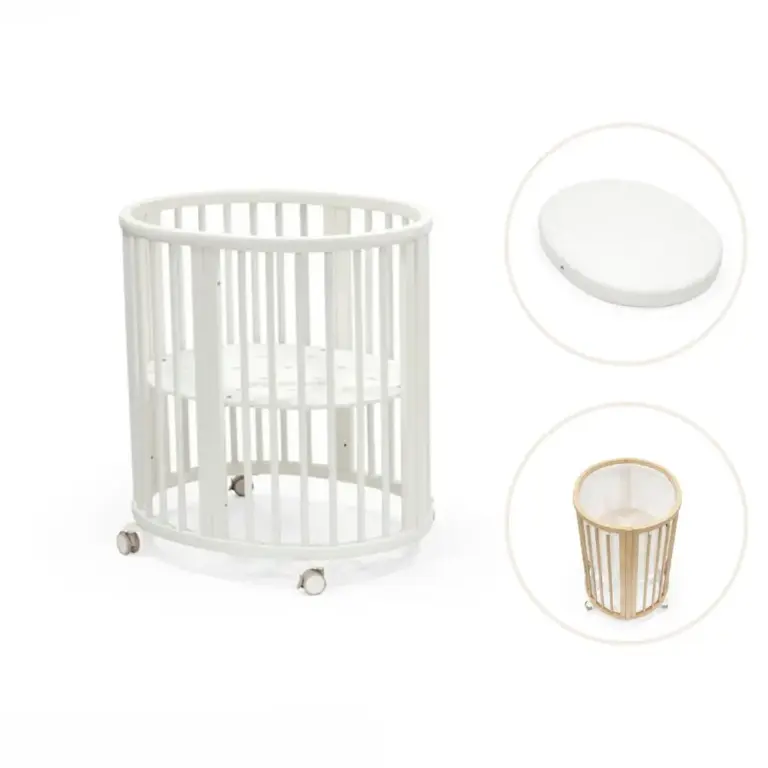 Sleepi mini inkl. madras, lagen og sengerand - White