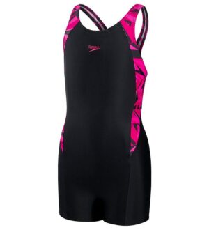 Speedo Badedragt - Hyperboom Splice Legsuit JF - Black/Pink