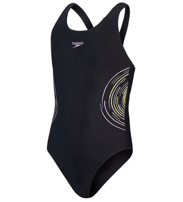 Speedo Badedragt - Placmement - Black/Purple