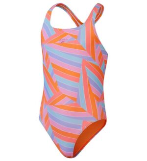 Speedo Badedragt - Printed Medalist - Orange/Blue