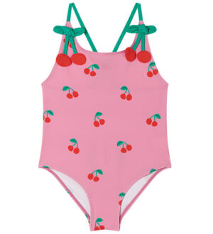 Stella McCartney Kids Badedragt - UV50+ - Rosa m. Kirsebær