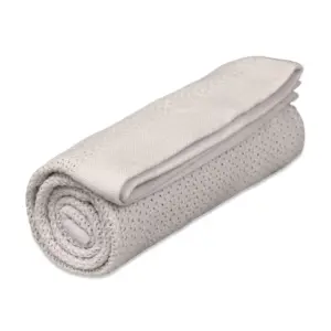 Striktæppe, bomuld, Dove Grey