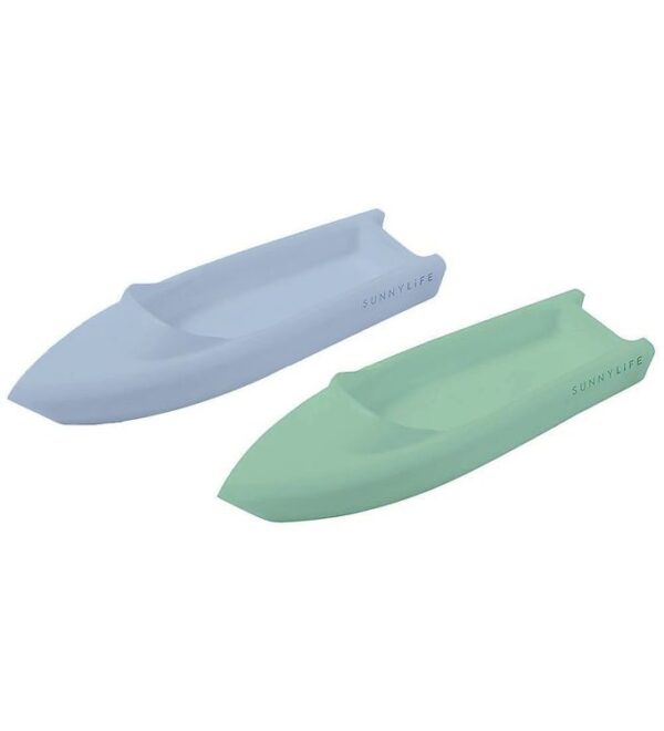 SunnyLife Badelegetøj - Både - 2-pak - Silicone Boats - Blå/Grø