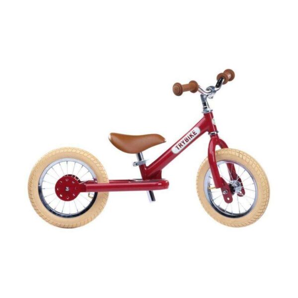 Trybike Retro Løbecykel 2-i-1 - To eller Tre Hjul (Vintage Rød)