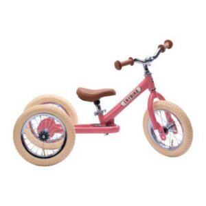 Trybike Retro Løbecykel 2-i-1 - To eller Tre Hjul (Vintage Rosa)