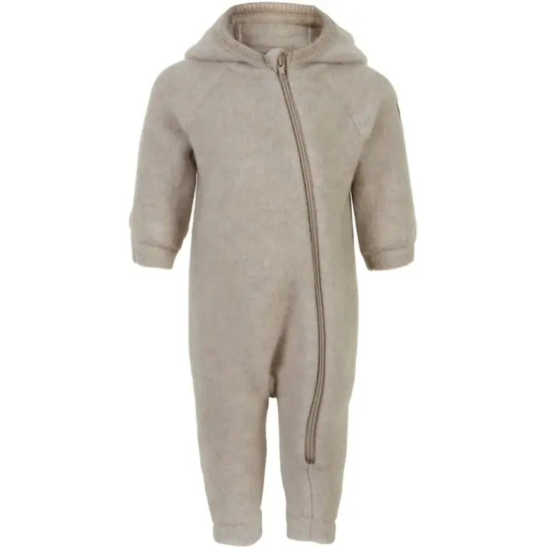 Ulddragt med ører - Melange Offwhite - 62