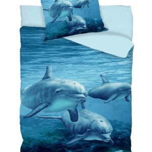Voksen Størrelse Sengetøj Med Delfiner - Voksen størrelse Sengesæt - Legekammeraten.dk