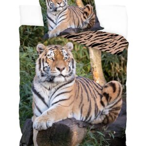 Voksen Størrelse Sengetøj Med Tiger - Voksen Sengesæt - Legekammeraten.dk