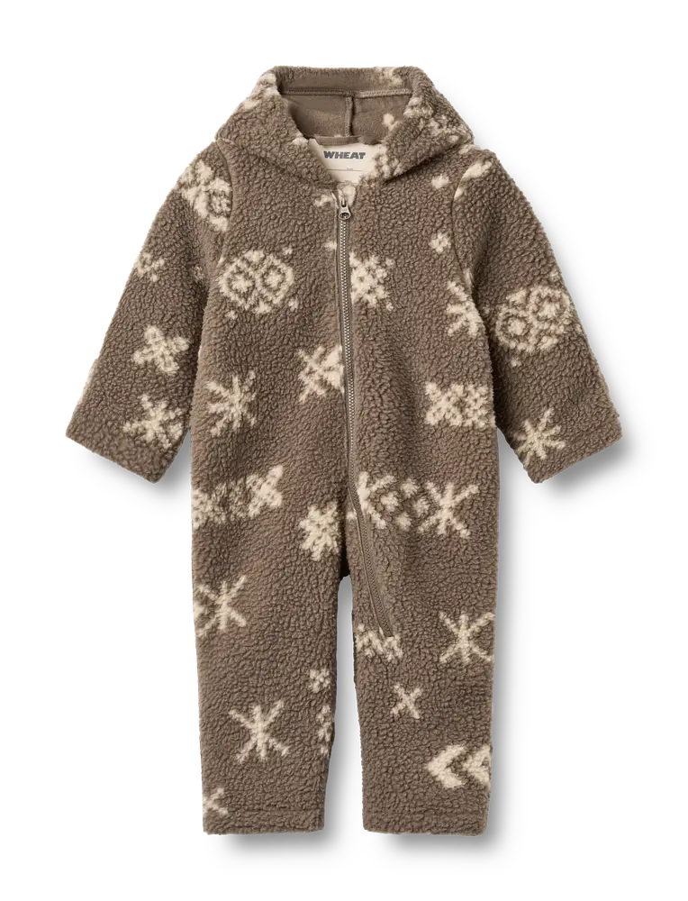 Wheat Allo Fleecedragt - Dry Wood Jacquard - 68