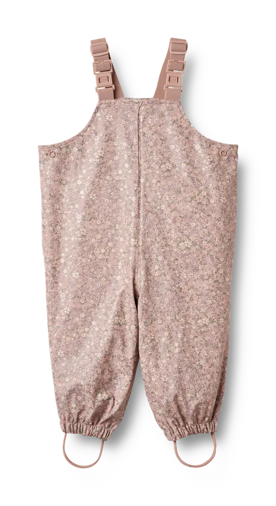 Wheat Regnbukser Charlo Overall - Powder Flower Meadow - 80