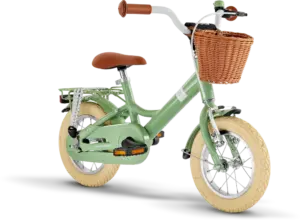 Youke Classic 12,Alu legecykel med kurv retro grøn