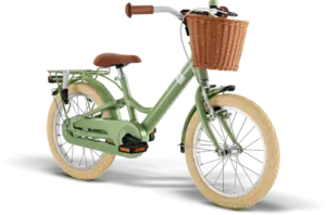 Youke Classic 16,Alu legecykel med kurv retro grøn