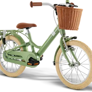 Youke Classic 16,Alu legecykel med kurv retro grøn